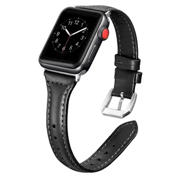 Piele Watchband pentru Apple Watch Curea Serie 4/3/2/1 38mm 40mm Este din Piele pentru iWatch Sport Curea 40mm 44mm la Modă
