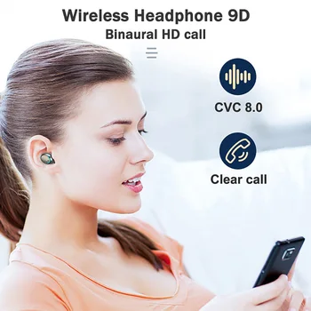Camaroca TWS Bluetooth 5.1 Căști de Anulare a Zgomotului 9D HiFi Stereo Impermeabil Casti Wireless Handsfree Cu Microfon