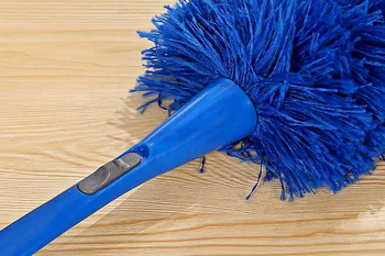 Magic Moale De Microfibră De Curățare Duster Aspirator De Praf Mâner Pene Static Albastru