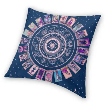 Pastel Goth Zodiac Astrologie Arunca Pernă Decorative Acasă Vrăjitoare Major Arcana Tarot Pernele de Acoperire Pillowcover pentru Canapea
