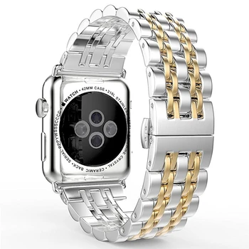 Curea Pentru Apple Watch band 42 mm 5 4 3 iwatch trupa 42mm/38mm Otel Inoxidabil curea correa pentru apple watch 5 banda 40mm 44mm
