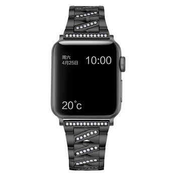 Aliaj metal de diamant Watchband pentru apple watch band 6 44mm 40mm 42mm 38mm iwatch seria 6 5 4 3 2 1 SE accesorii Bratara curea