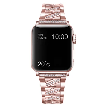 Aliaj metal de diamant Watchband pentru apple watch band 6 44mm 40mm 42mm 38mm iwatch seria 6 5 4 3 2 1 SE accesorii Bratara curea