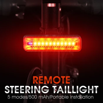 Reîncărcabilă USB cu LED Biciclete Coada Lumina de Ciclism din Spate Lumina de Biciclete Stop Bicicleta rezistent la apa Ciclism Lămpii de Semnalizare