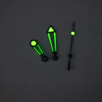 Accesorii ceas de ceas indicator NH35 pointer verde super-luminos, potrivit pentru NH35, NH36 mișcare A11