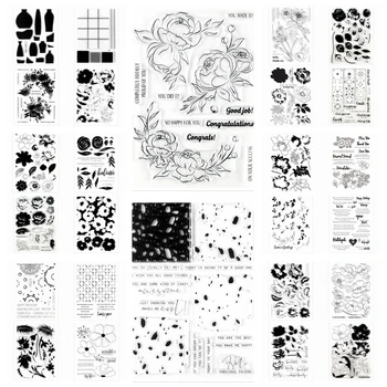 6x8 inch Flori Scrisoare Clar Timbre de Coordonate Moare de Tăiere Metal Stencil DIY Scrapbooking 2020 Nou Moare Cărți de Hârtie Meserii 10