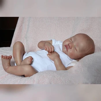 19inch Boneca Bebe Papusa Realiste Copil Nou-născut, Copil Drăgălaș Papusa de Dormit Levi Bonecas Renăscut Manual Păpușă de Colecție