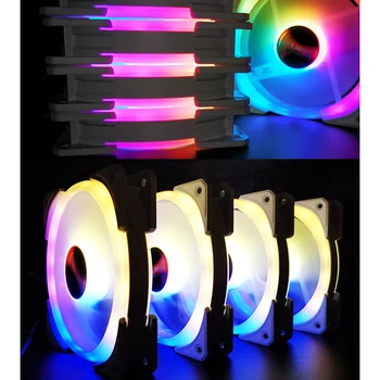 COOLMOON 120mm Șasiu RGB Ventilatorului de Răcire Mici 6pini Desktop Cazul Superba Sasiu Radiator Cooler de PC Liniștită Radiator Radiator Coole