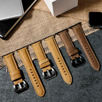 Curea din Piele Pentru Apple Watch Band 44 mm 40 mm 38 mm 42mm iwatch Retro watchband pulseira Apple watch seria 5 4 3 2 6 se