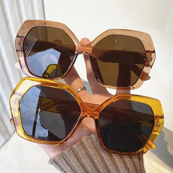 Mai nou Pătrat ochelari de Soare Femei Vintage 2021 Înaltă Calitate Călătorie de Vară Ochelari Doamnelor Clar Nuante Galben Ochelari UV