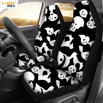 2 buc Panda Alb și Negru de Imprimare Auto huse Lavabile Dirtay-Anti Caz pentru SUV-ul de Desene animate Auto de la Scaunul Șoferului Foaie Consumabile Auto