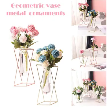 Geometrice Vaze, Ornamente Din Fier Forjat Living Aranjament De Flori Acasă Pahar Suport Pentru Flori Decoratiuni Ghiveci Dropshipping