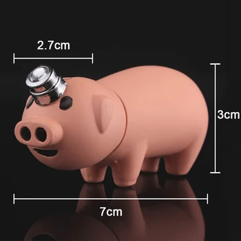 Butan Brichetă Creative Mini Porc Duble de Incendiu Portabile Bricheta Gadget Accesorii de Fumat 