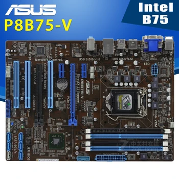 LGA 1155 Asus P8B75-V Placa de baza Core i7/Core i5/Core i3 DDR3 32GB PCI-E 3.0 Desktop Intel B75 Placa-Mama 1155 USB3.0 ATX Utilizate