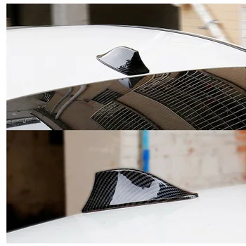 Fibra de Carbon model Universal Auto Antena Shark Fin Stil Antena de Acoperiș Decorare Autocolant pentru Peugeot, Nissan, Audi, Mercedes