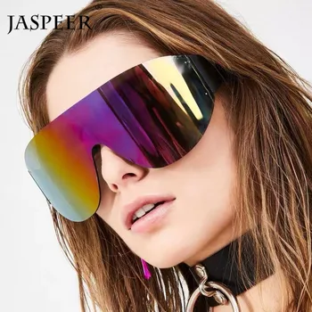 JASPEER Supradimensionate Masca ochelari de Soare pentru Femei Ochelari de Epocă Ochelari de Soare Brand de Lux Bărbați Oglindă Gradient Shades Ochelari de protecție Solară