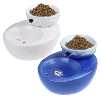 USB Electrice Ceramice Fantana Pentru Caini si Pisici Castron de Băut Automată Cat Fântână de Apă Distribuitor de Produse pentru animale de Companie Bol Alimentar