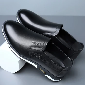 Puțin Alb Pantofi Barbati 2021 Noi De Vara Din Piele All-Meci Britanic Cu Un Singur Picior Casual Talpa Moale Din Piele Pantofi Pentru Bărbați