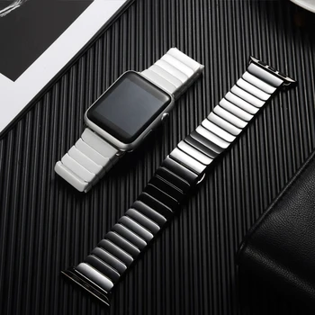 Ceramica Curea pentru Apple Watch Band 44 mm 40 mm 42mm 38mm oțel Inoxidabil pentru iwatch bratara pentru Apple watch seria 5 4 3 42 44mm