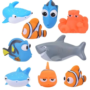 Drăguț Animale Copil Jucarii de Baie pentru Copii din PVC Float Stoarce Sunet Abuza Jucarii Copii Clovn de pește Baie vârf de cuțit de Pulverizare Jucărie