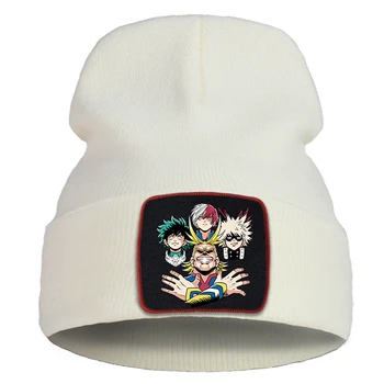 Eroul Meu Mediul Academic Japonia Anime Tricotate Pălărie De Culoare Solidă De Iarna Capace Casual În Aer Liber Beanie Cap Harajuku Cald Bumbac Capota Pălării