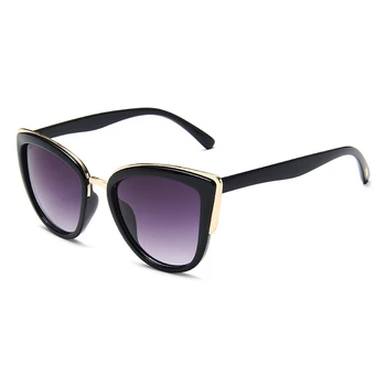 2021 Ochi de Pisică Moda ochelari de Soare din Plastic Femei Vintage Mici Ochelari de Soare Gradient de Gri ochelari de Soare Femei UV400