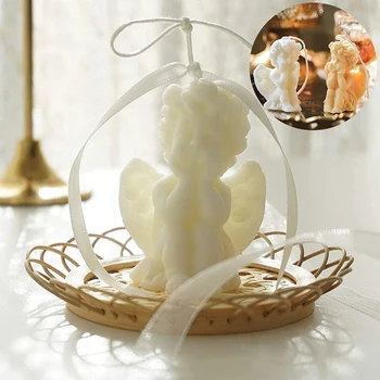 3D Angel Lumânări Heruvim Manechin Lumânare Parfumată Aromoterapie Lumânare Cadou de Ziua Home Decor Creativ Statuie Lumânare