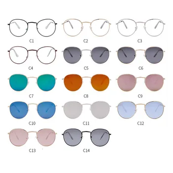 Clasic Cadru Mic Rotund ochelari de Soare Femei/Barbati de Brand Designer de Aliaj Oglindă Ochelari de Soare Vintage Modis Oculos Ridicata Nou UV400
