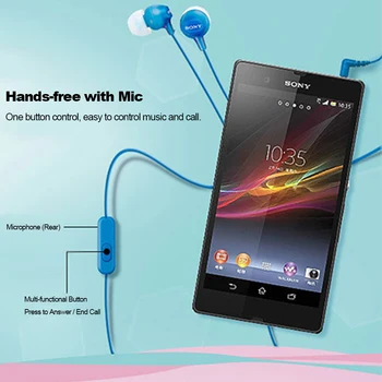 MDR-EX15AP Original 3.5 mm cu Fir Intraauricular Subwoofer Căști Stereo pentru Sony, Huawei, Xiaomi Telefon Samsung MP3 Hands-free cu Microfon