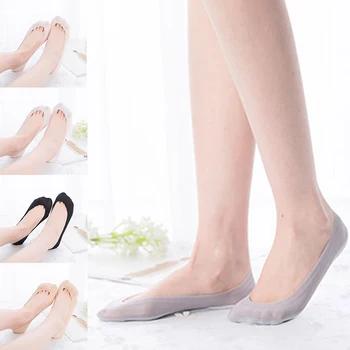 Noua Moda pentru Femei No-Show Șosete de Vară Subțire Barca Ciorap Papuci de Silicon Non-Alunecare fără Sudură Invizibilă Femei Moștenitori
