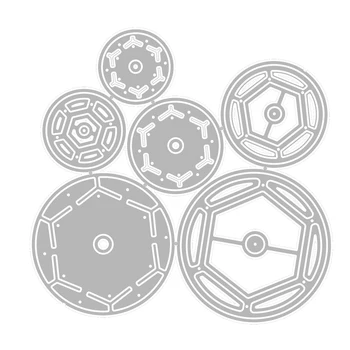 2020 Nou Cerc de Metal de Tăiere Moare Pentru DIY Relief Hexagonale Butoane Decor Felicitare Album și Scrapbooking Timbre