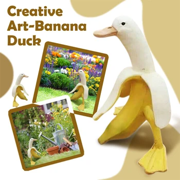 Banana Rață Creative Decoratiuni De Gradina Sculpturi De Grădina Decor Vintage Ornament Acasă Statui Accesorii Decor