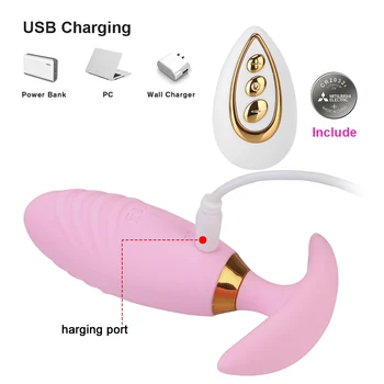 Stimularea clitorisului Portabil Vibrator Vibrator Cu 10 Viteze Jucarii Sexuale pentru Femei Luminos de la Distanță fără Fir G Spot Masaj