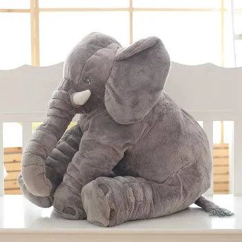 40cm/60cm Elefant Înălțime Mare Papusa de Plus Jucarie pentru Copii de Dormit Perna de Spate Drăguț Umplute Pernă Copil Cadou de Crăciun