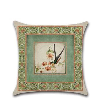 Decorative Stil Clasic față de Pernă Flori de Pasăre Lenjerie de pat fata de Perna 45x45cm pentru Scaun Canapea Potter Pernă Decor Acasă