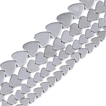 YHBZRET Forma de inima de Argint Hematit Piatra Naturala 6/8/10mm Liber Margele Spacer Pentru a Face Bijuterii Diy Brățară Colier Concluziile