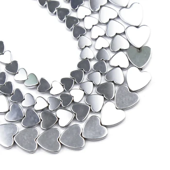 YHBZRET Forma de inima de Argint Hematit Piatra Naturala 6/8/10mm Liber Margele Spacer Pentru a Face Bijuterii Diy Brățară Colier Concluziile