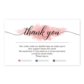 10-30 buc/pachet roz Vă Mulțumesc Carte DIY carton Pentru SPRIJINIREA întreprinderilor Mici pachet Cadou Decor carte de hârtie