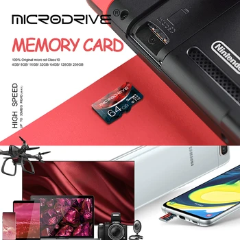 50PCS Cartao De Memoria Microsd Class10 tarjeta micro sd 16GB 32GB 64GB Micro SD Card Flash usb, Card de Memorie TF Card