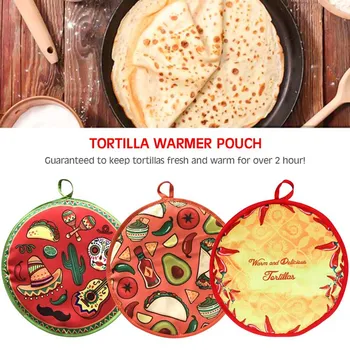 Tortilla cu Clătite Calde Tortilla Sac Microunde Izolate Tesatura Titularul Pungă pentru Făină de Porumb Burrito 12
