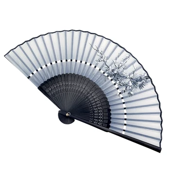 Stil chinezesc Ventilator Dublu-Secțiunea Fan Retro Stil Cheongsam Hanfu Femei Vara Portabil de Mătase Mici de Pliere Dans Fan Fan
