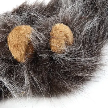 1buc Nou Animal de casă Pisică Câine Peruca Emulare Leu Coama de Păr Urechi de Cap Toamna Iarna Dress Up Costum de Eșapament Eșarfă