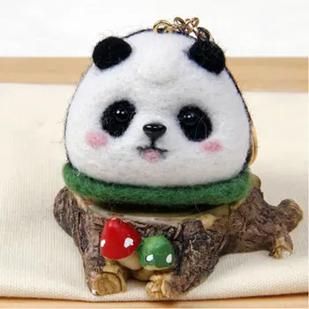 Jiwuo Lână Simțit Ambarcațiuni DIY Non Terminat de Bagat Set Artizanat Kit Pentru Ac Material Pachet Animal Panda Creative Drăguț Păpușă de Jucărie