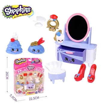 Shopkins Supermarket Mini-Scena Modei Garderoba Masa de toaleta Balet, Pian Jucărie Stabilit Ziua de nastere Colectie Cadou Surpriza pentru Fata