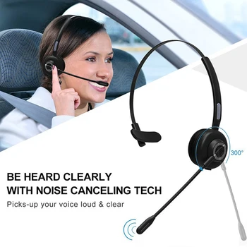 Cu Încărcare De Bază De Anulare A Zgomotului Video-Conferință Cu Cască Bluetooth Microfon De Birou Mono Aviației Call Center Șofer De Camion