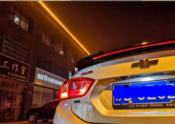 Plastic ABS Alb Negru Rosu Culoare Acoperis Spate Aripa Buza Spoiler Portbagaj Cu Led-uri de Lumină de Styling Auto Pentru Chevrolet Cruze 2017 2018 2019