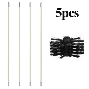 Coș de fum Curat Perie Set 5/13Pcs Curat Rotative Matura Sistem Șemineu Kit Rod Set Perie+Rod Țeavă de Fum Set de Curățare