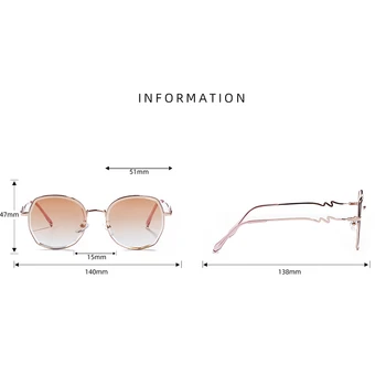 Transport gratuit 2021 Curba de moda de metal cadru rotund ochelari de soare pentru femei cu cadru mic colorate bomboane colorate, ochelari de soare
