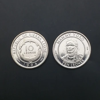 Sierra Leone 10 Leon 1996 Nou Original Coin Unc Reale Africa Emiterea De Monede