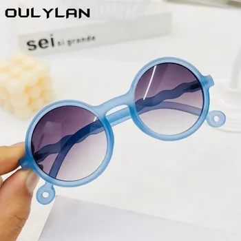 Oulylan 2021 Tendințele Rotund Copii ochelari de Soare Baieti Fete Vintage Pahare Colorate pentru Copii Drăguț Copil Ochelari Negri UV400 Mici